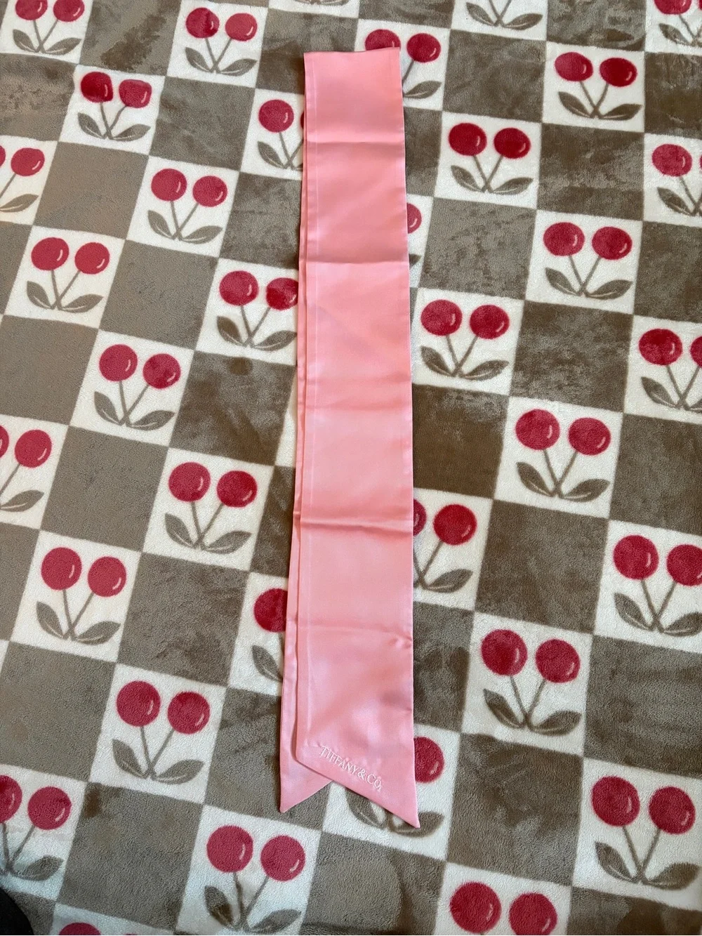 Silk Pink Silk Skinny Scarf